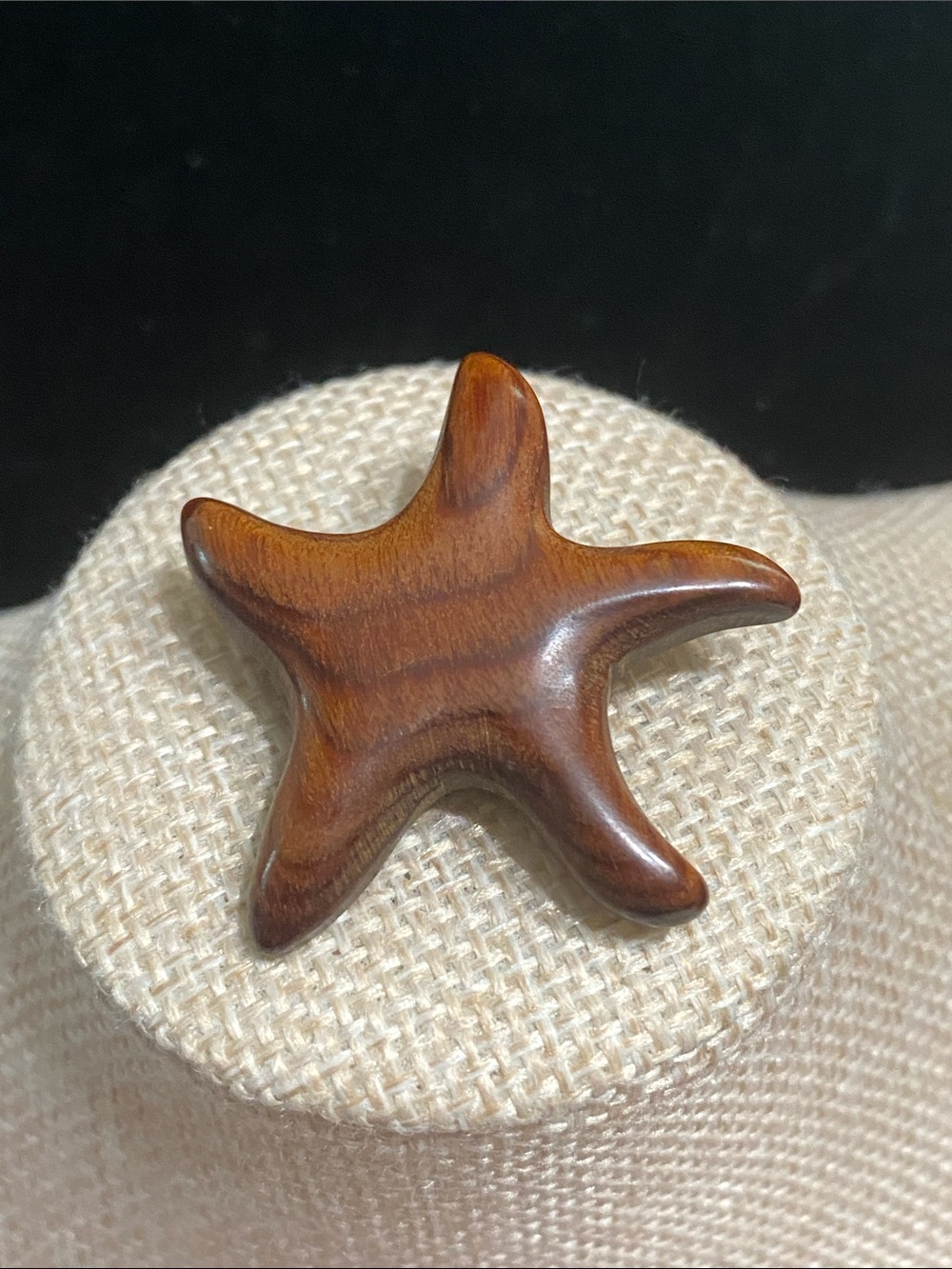 Handcrafted Wooden Starfish Brooch